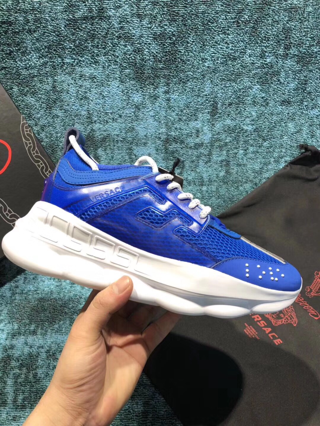 GIÀY Versace Chain Reaction Sneakers
