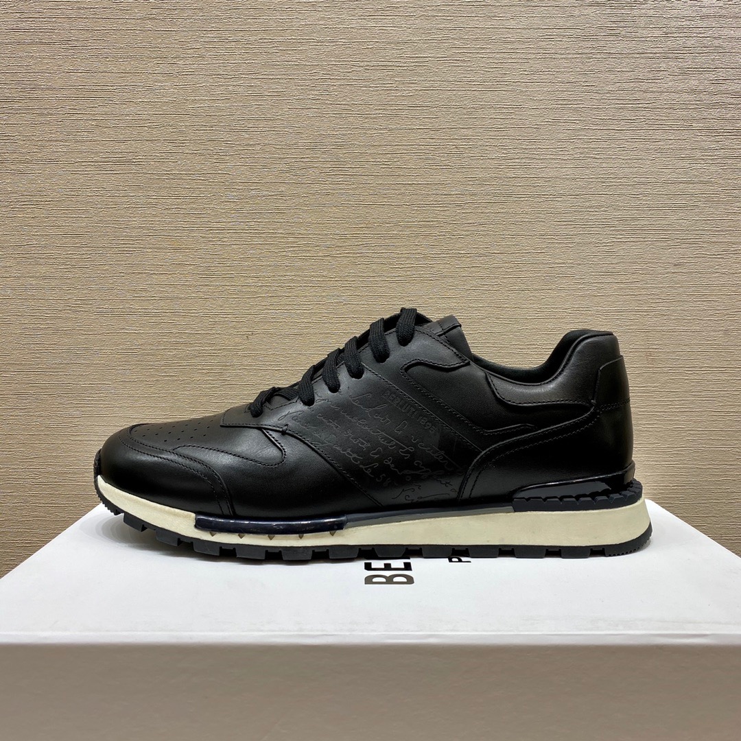 GIÀY BERLUTI Leather Black Sneaker shoes