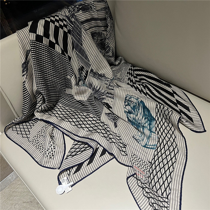 KHĂN Hermes Grand Theatre Nouveau Wool Blend scarf
