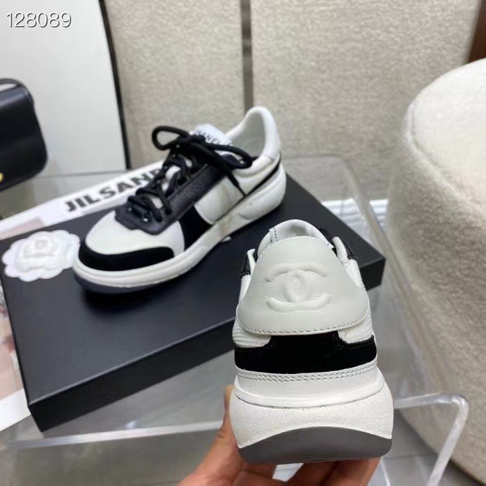 GIÀY CHANEL BLACK SUEDE LOGO SNEAKERS