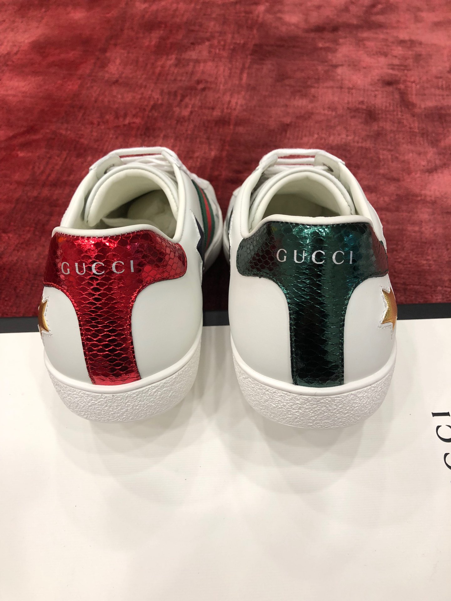 GIÀY GUCCI Leather Ace Sneakers Star White