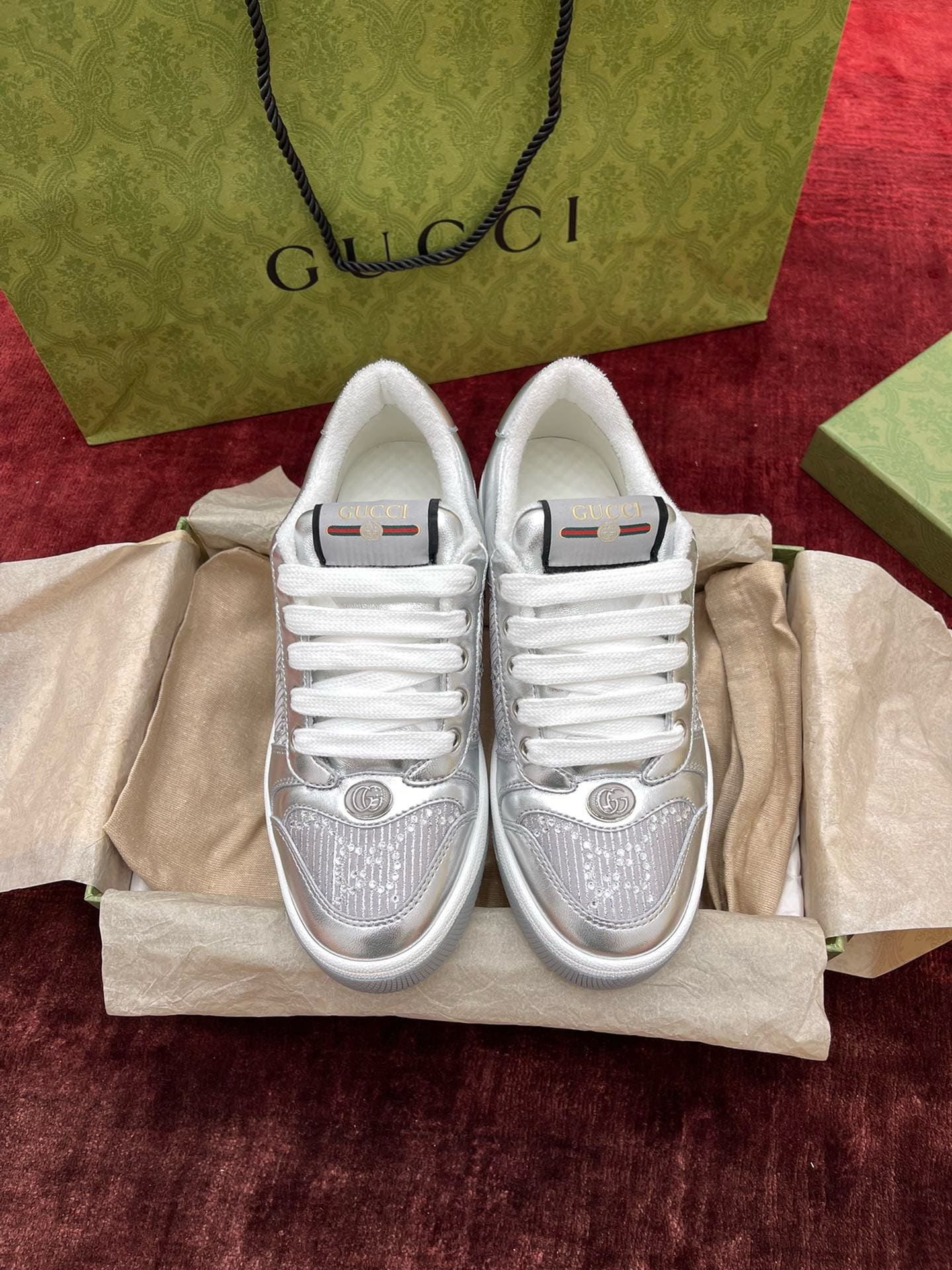 GIÀY GUCCI SCREENER UNISEX HIGH TOP QUALITY SHOES AAA