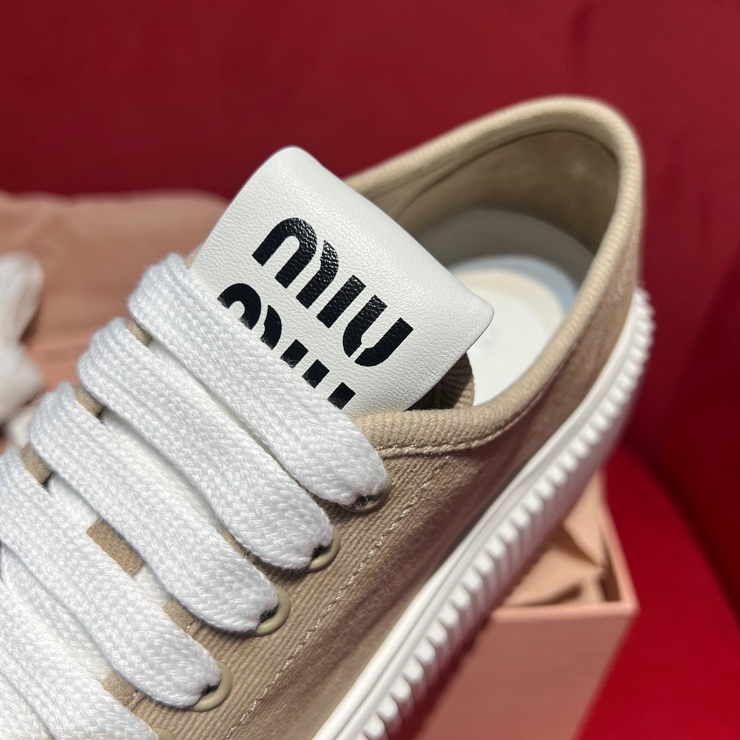 GIÀY MIU MIU CANVAS SNEAKERS HIGH SOLE