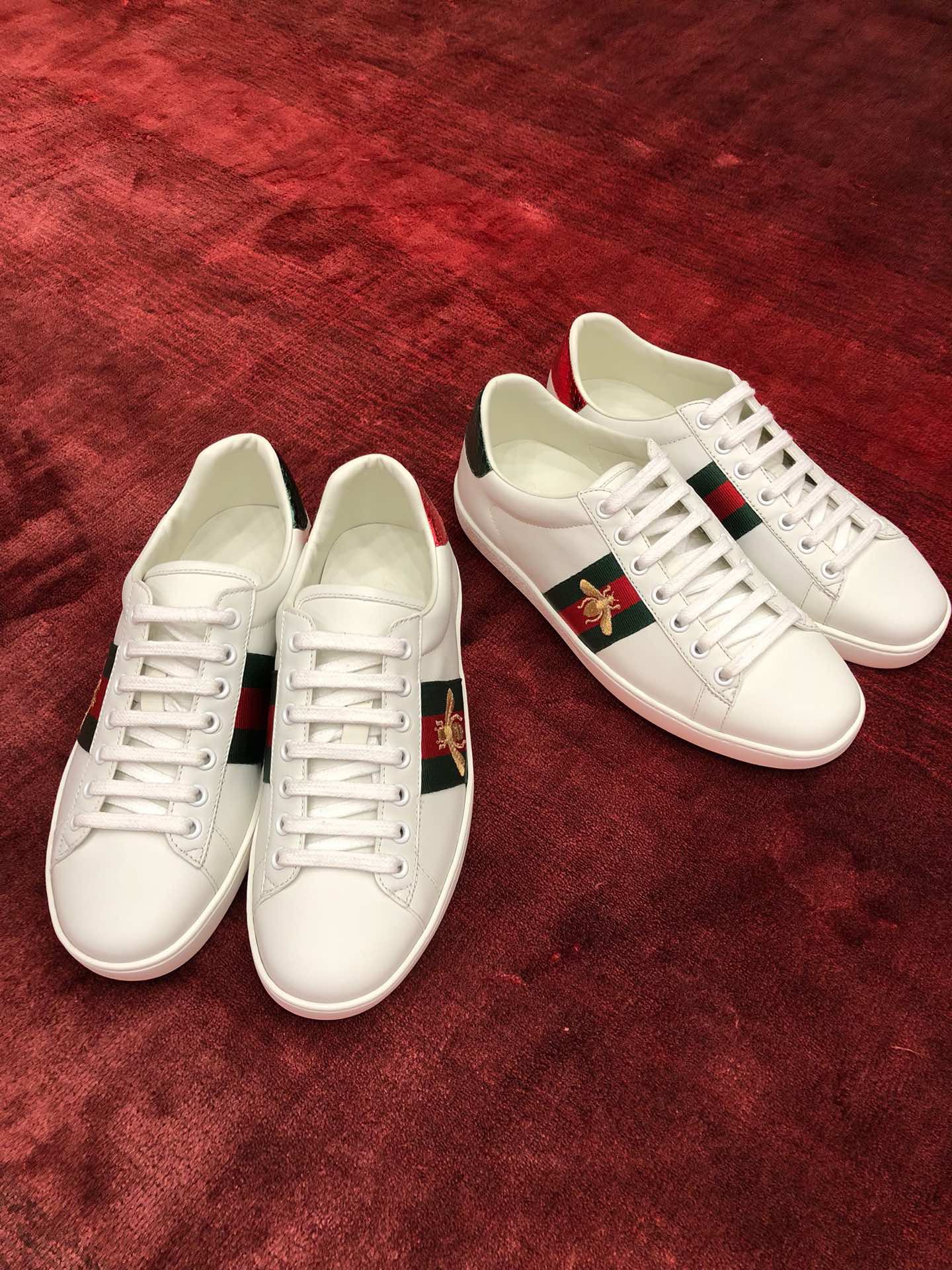 GIÀY GUCCI Leather Embroidered Ace Sneakers