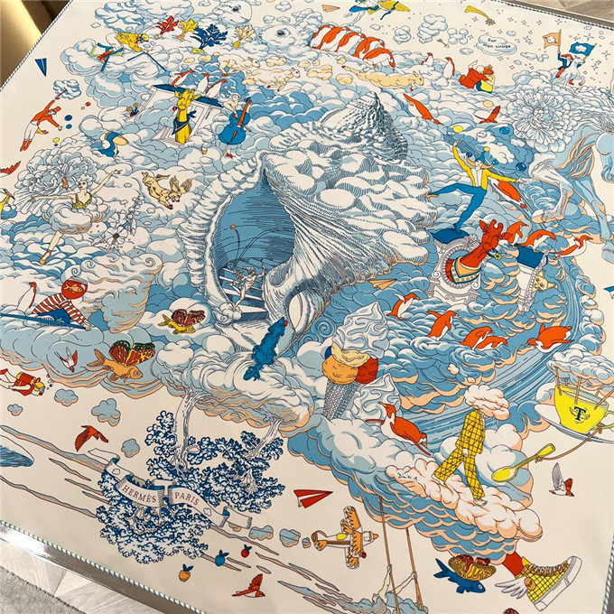 KHĂN Hermes Le Horse Silk scarf