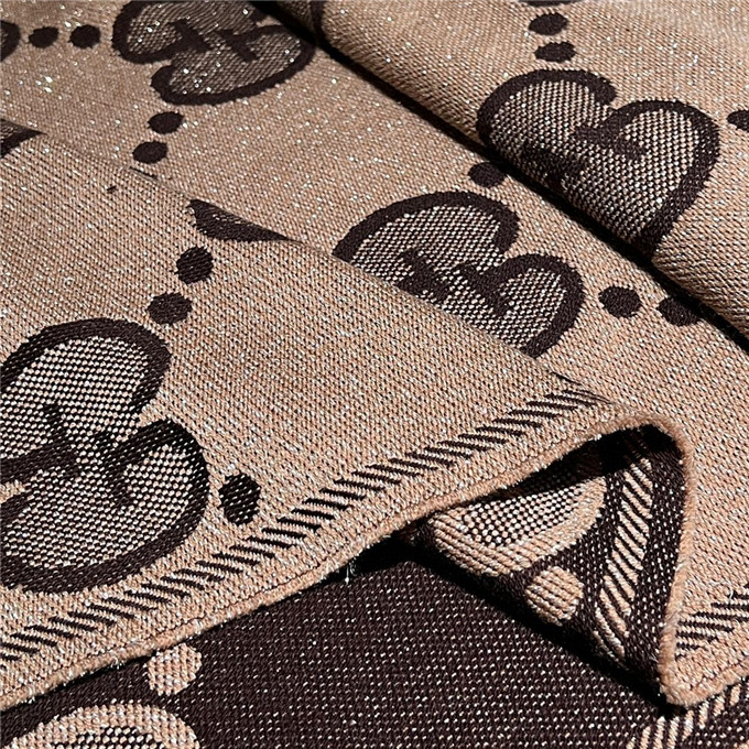 KHĂN Gucci GG Brown scarf