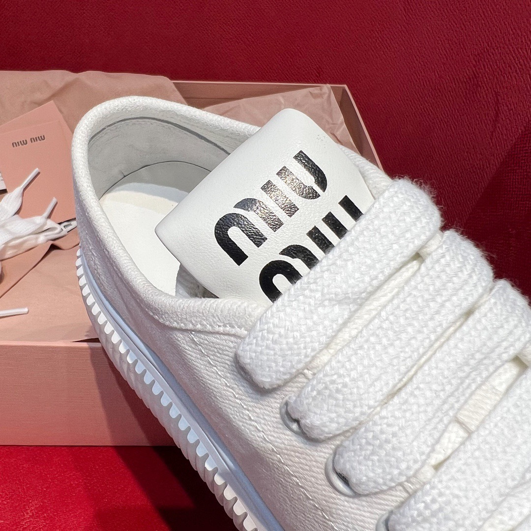 GIÀY MIU MIU CANVAS SNEAKERS HIGH SOLE
