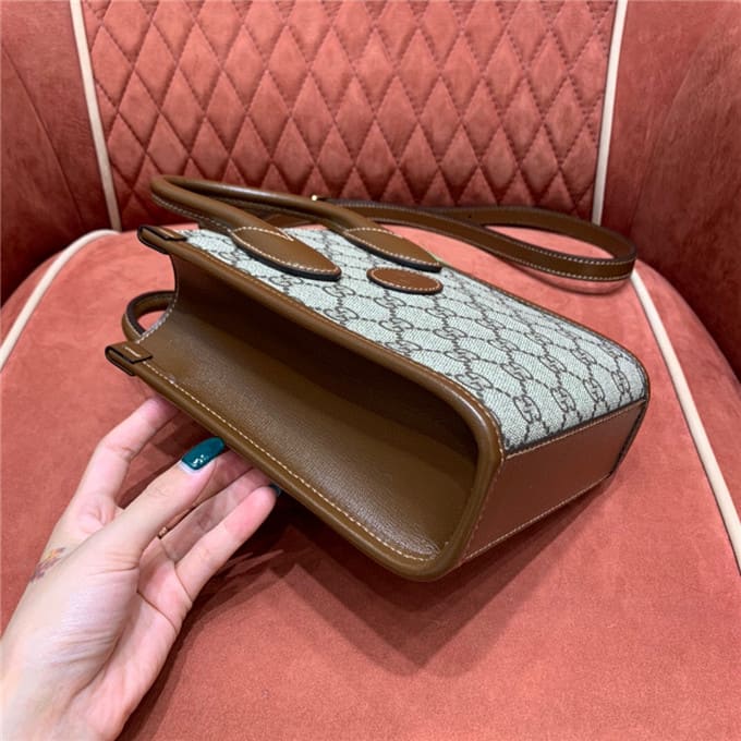 TÚI Gucci mini tote bag with interlocking brown Top Quality