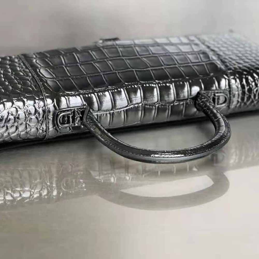 TÚI Balenciaga Women Hourglass Stretched Top Handle Bag in Black