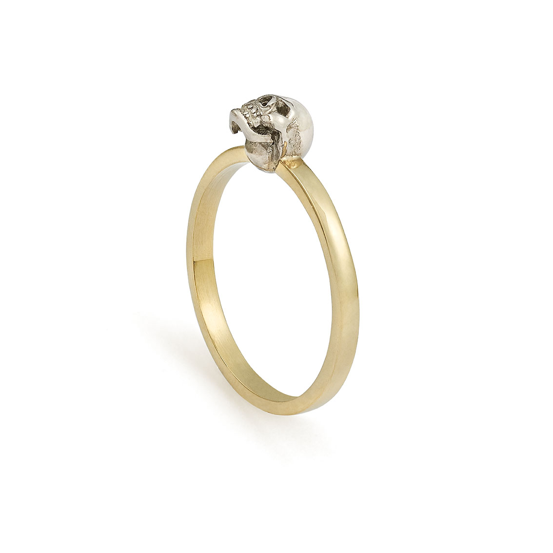 THE Cross My Heart Skull Gold 10K rings ft sterling silver 925 Italia