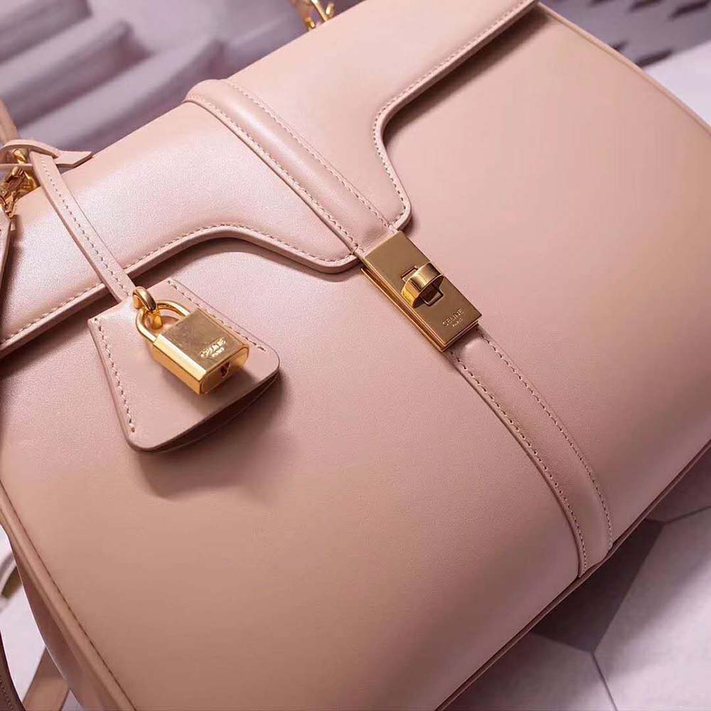 TÚI Celine Women Medium16 Bag in Satinated Calfskin-Sandy