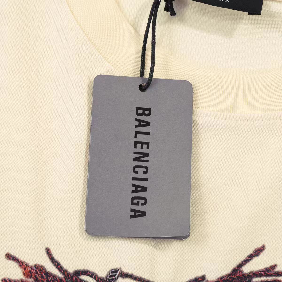 ÁO BALENCIAGA print cotton jersey T-shirt