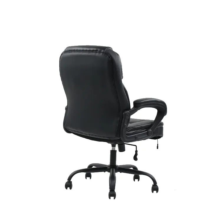 GHẾ VĂN PHÒNG LƯNG NGẮN DA ĐEN EQ5057