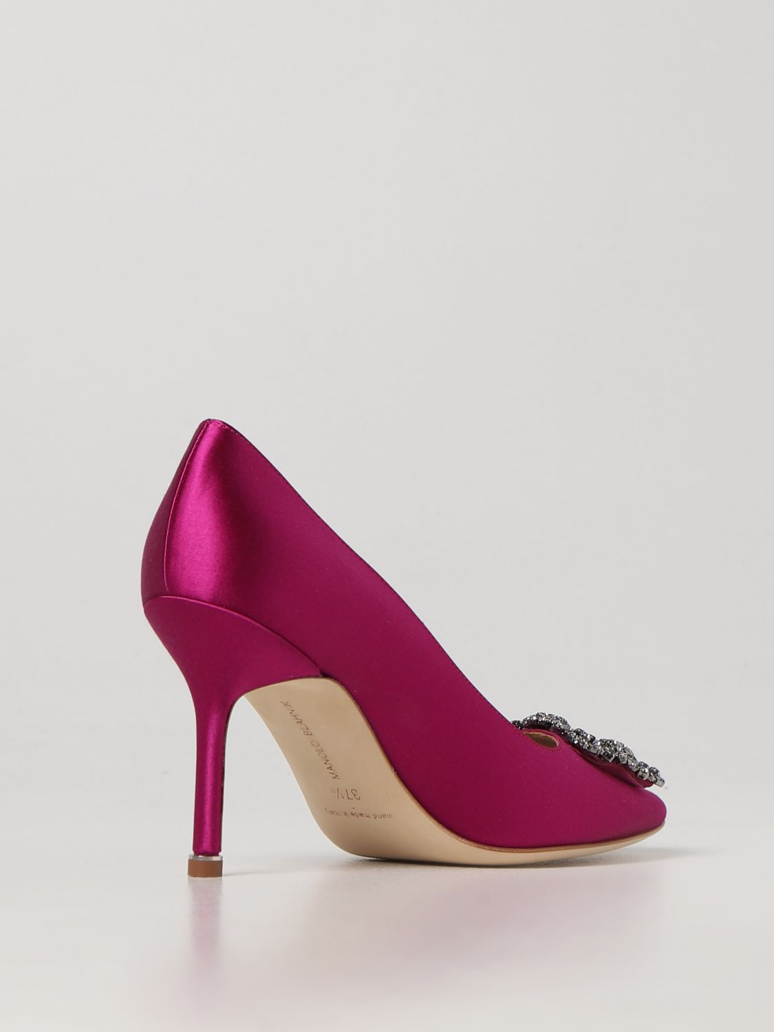 GIÀY MANOLO BLAHNIK Pink satin pumps shoes