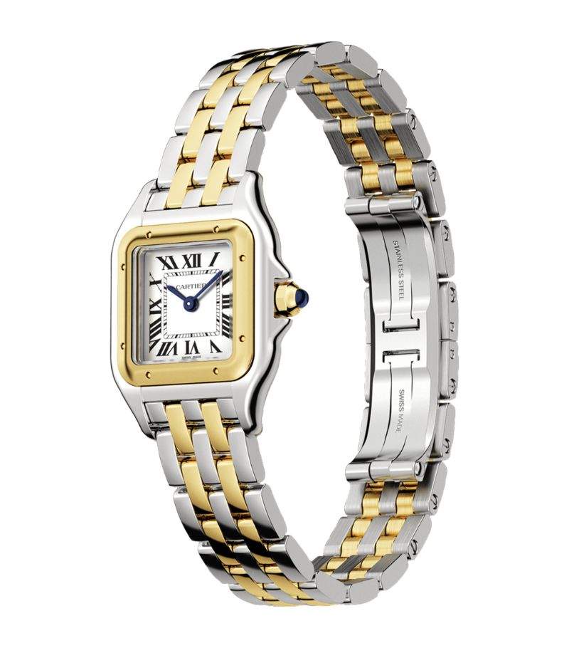 Đồng hồ CARTIER Yellow Gold and Stainless Steel Panthère de Cartier 22mm mặt số màu trắng