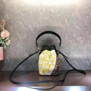 TÚI Fendi Women Mon Tresor Fendace Fendace Printed Pink Silk Mini Bag