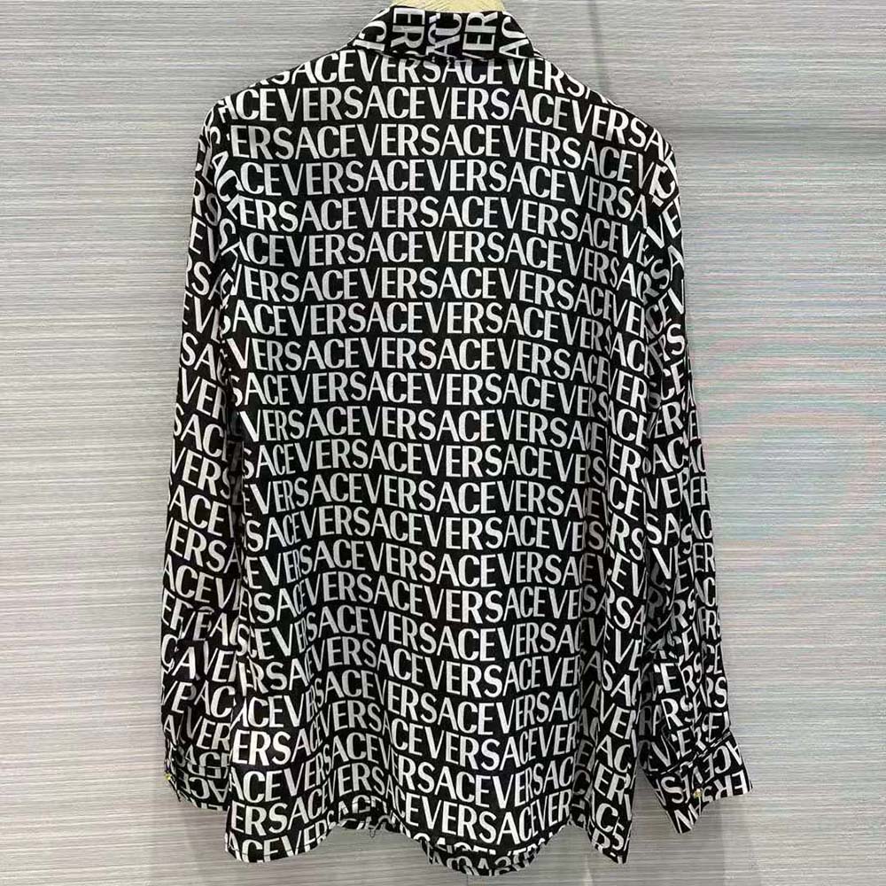 ÁO Versace Allover Logo-Black