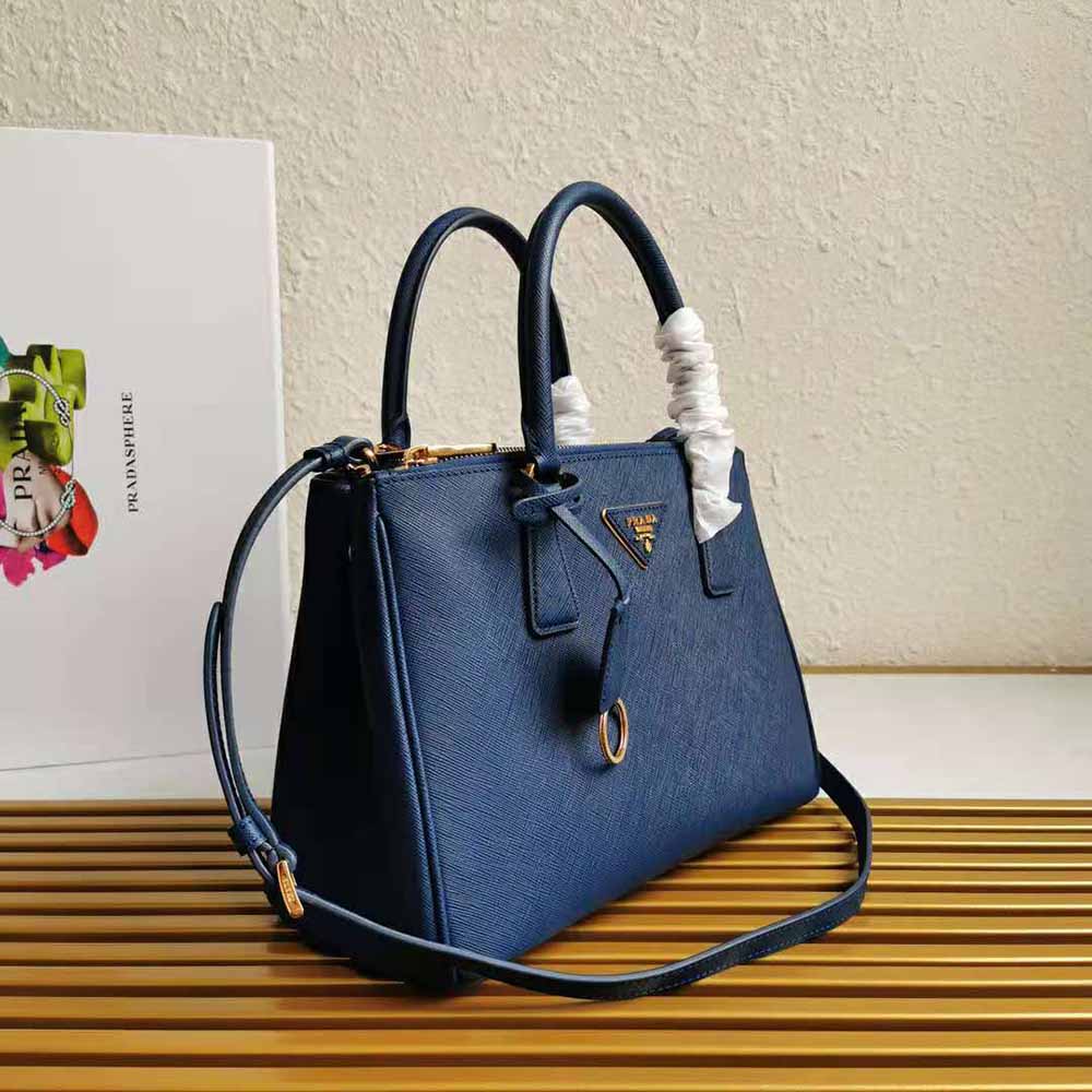 TÚI Prada Saffiano Leather Prada Galleria Bag-Navy