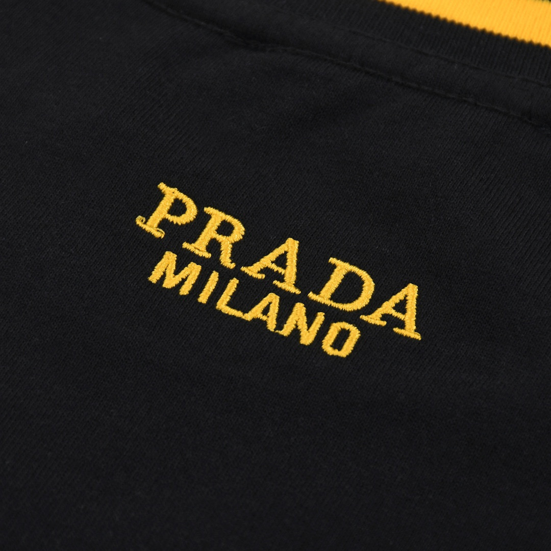 ÁO PRADA print cotton jersey T-shirt