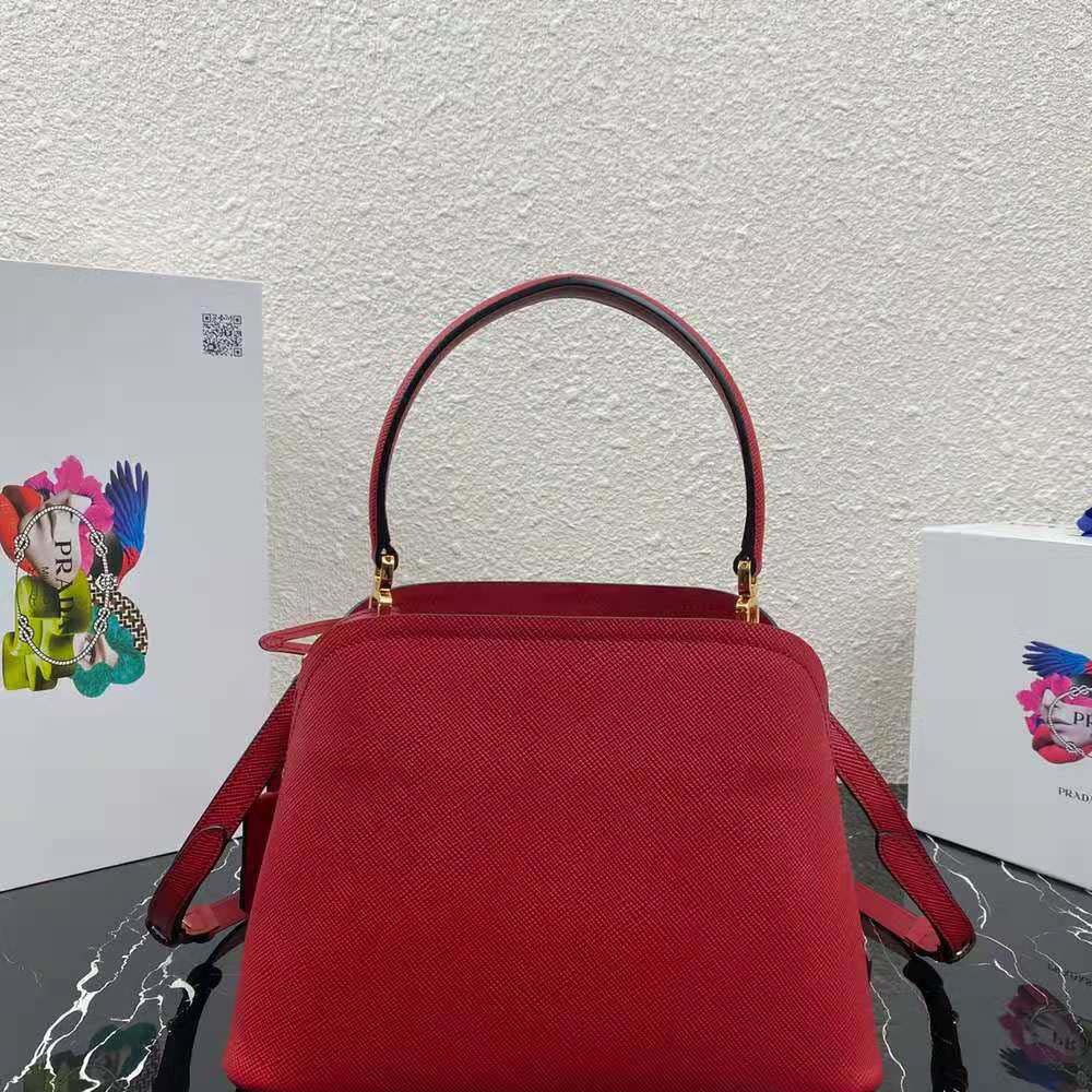 TÚI Prada Saffiano Leather Prada Matinee Bag-Red