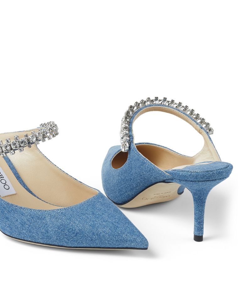 GIÀY JIMMY CHOO  Bing 65 Mules denim
