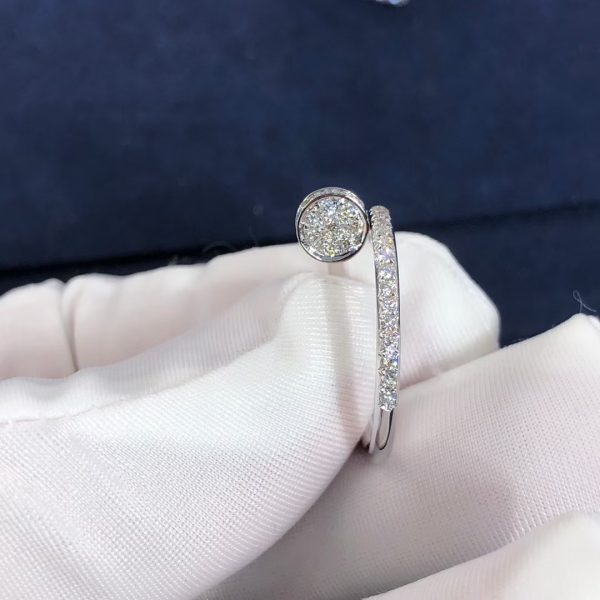 Nhẫn Cartier Juste Un Clou full kim cương vàng trắng 18K