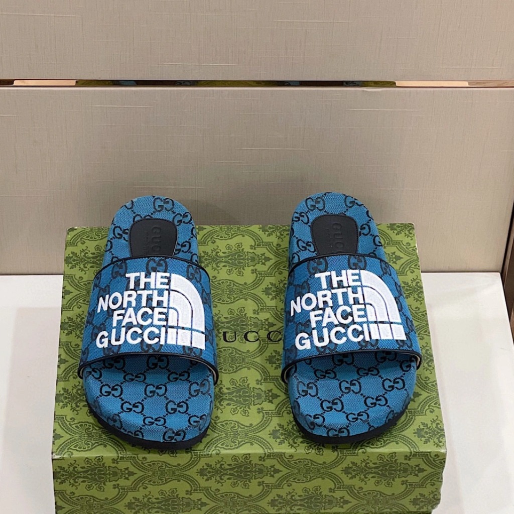 DÉP GUCCI GG THE NORTH FACE CANVAS UNISEX SLIPPER