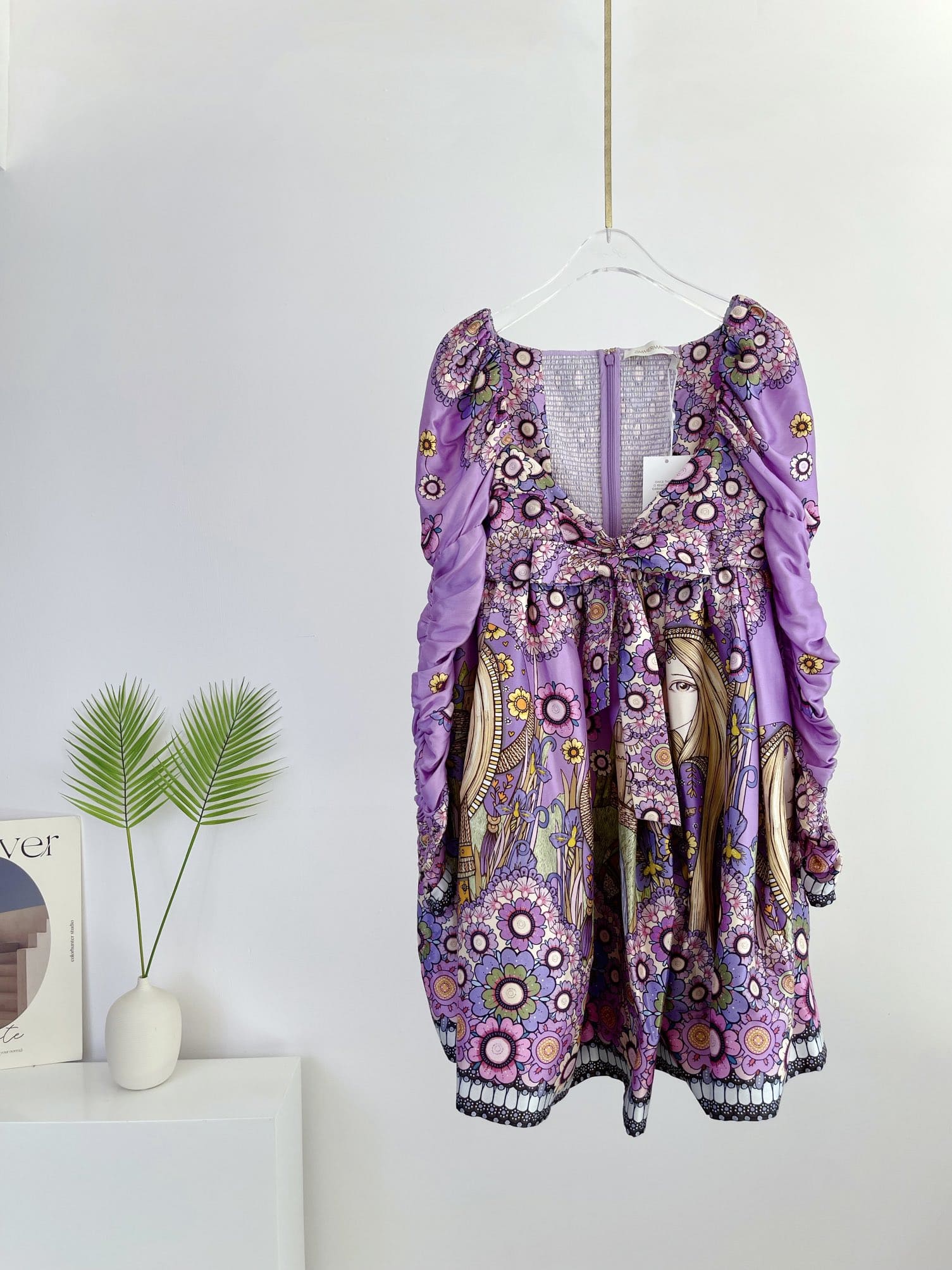 VÁY ZIMMERMANN Vintage Flower Purple Midi Dress High Classy