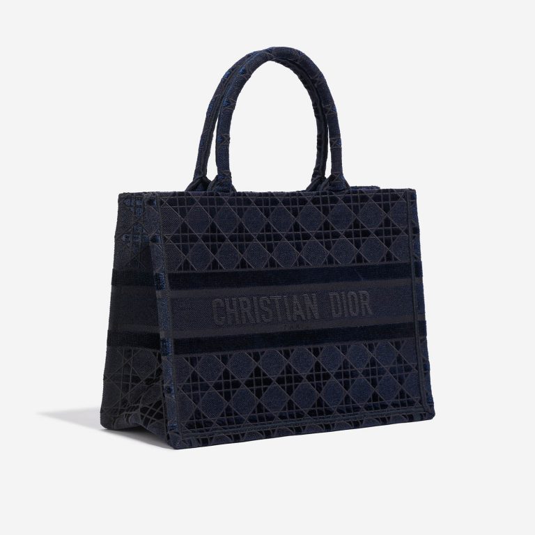 TÚI Dior Book Tote Medium Canvas Velvet Navy Blue