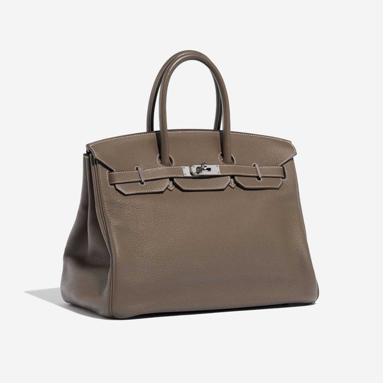 TÚI Hermès Birkin 35 Togo Etoupe Silver Buckle khóa trắng