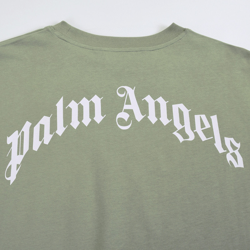 ÁO PALM ANGELS TEDDY LOGO T SHIRT GREEN
