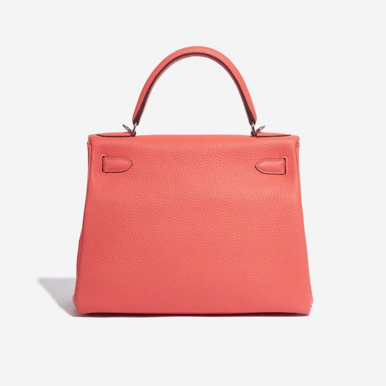 TÚI Hermès Kelly 28 Clemence Rose Texas Silver Buckle khóa trắng
