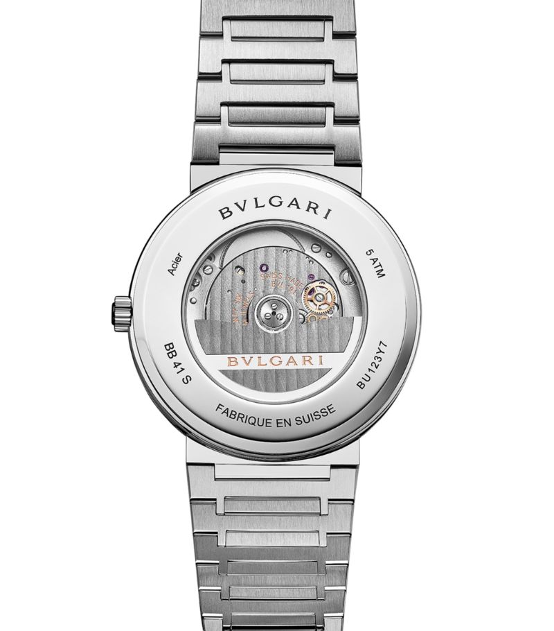 Đồng hồ BVLGARI Stainless Steel Automatic mặt số màu bạc