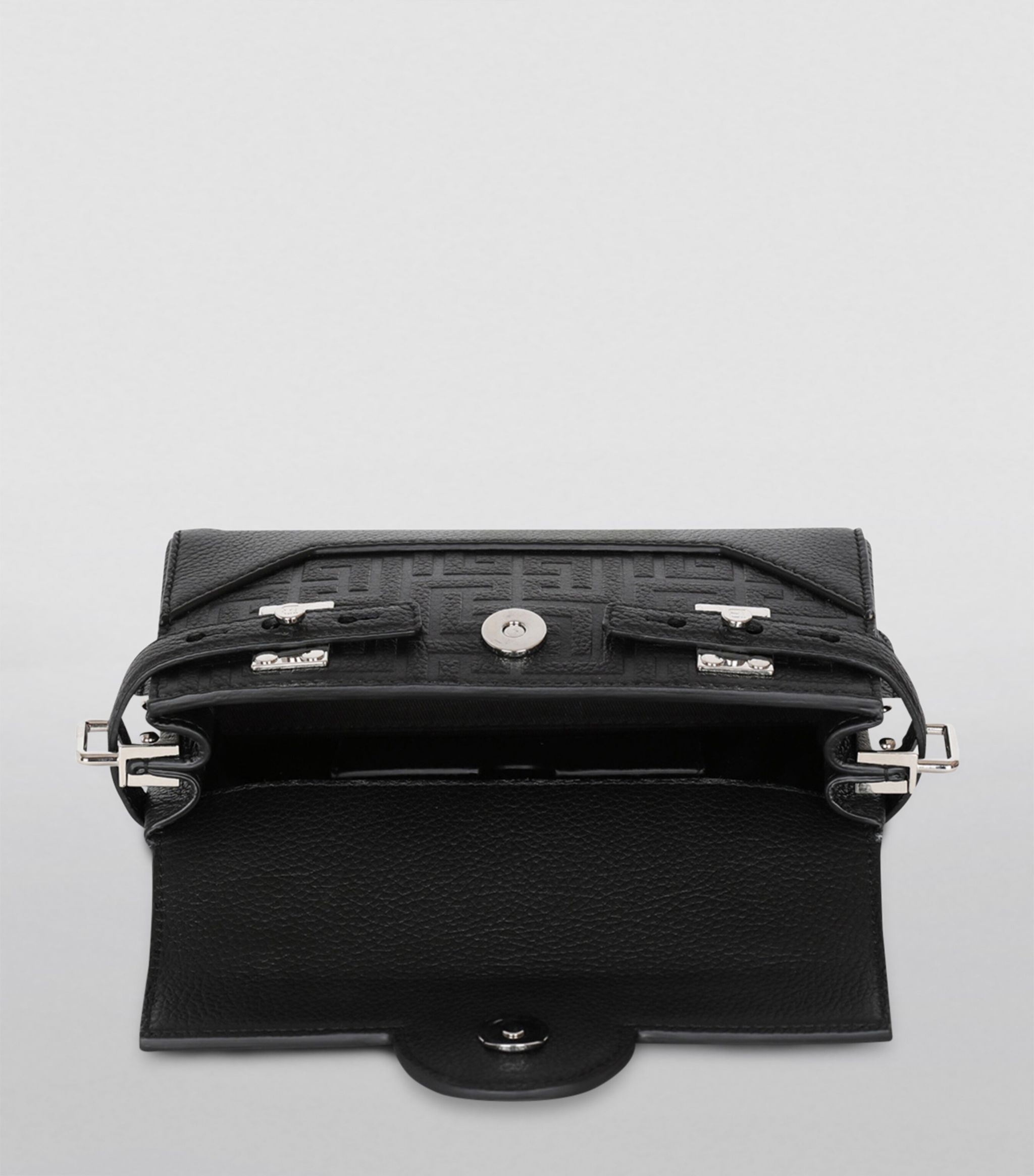 TÚI BALMAIN Embossed Leather B-Buzz 19 Cross-Body Bag