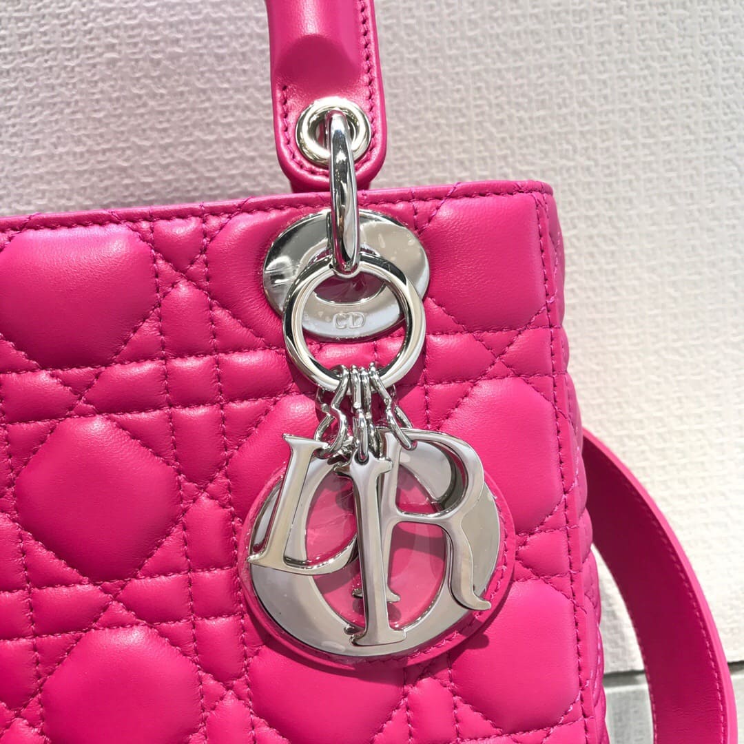 TÚI CHRISTIAN DIOR Lady Dior Bag Pink Cannage Lambskin Top Quality