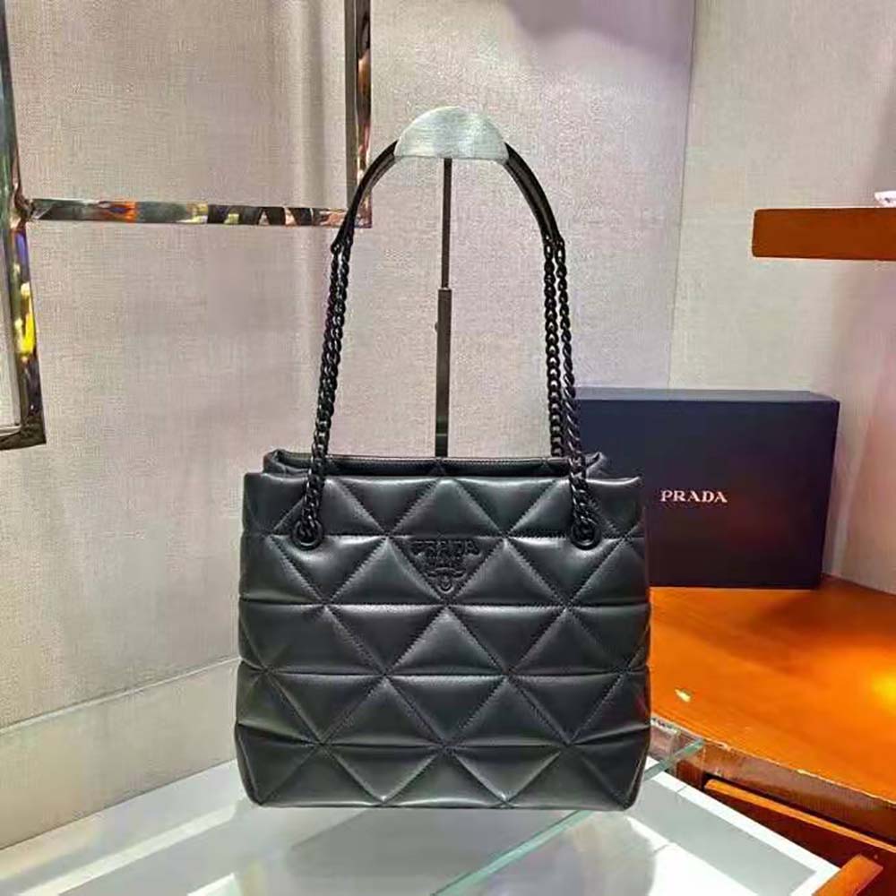 TÚI Prada Nappa Leather Prada Spectrum Tote-Black