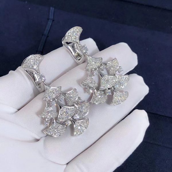 Vòng cổ BVLGARI Divas' Dream Bông tai giọt kim cương 7.95ct vàng trắng 18K