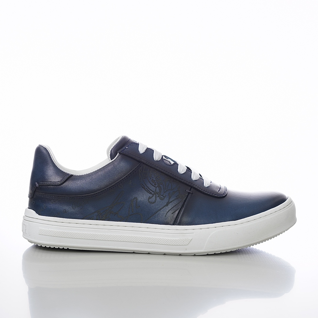GIÀY BERLUTI PATINA LEATHER SNEAKER SHOES AAA