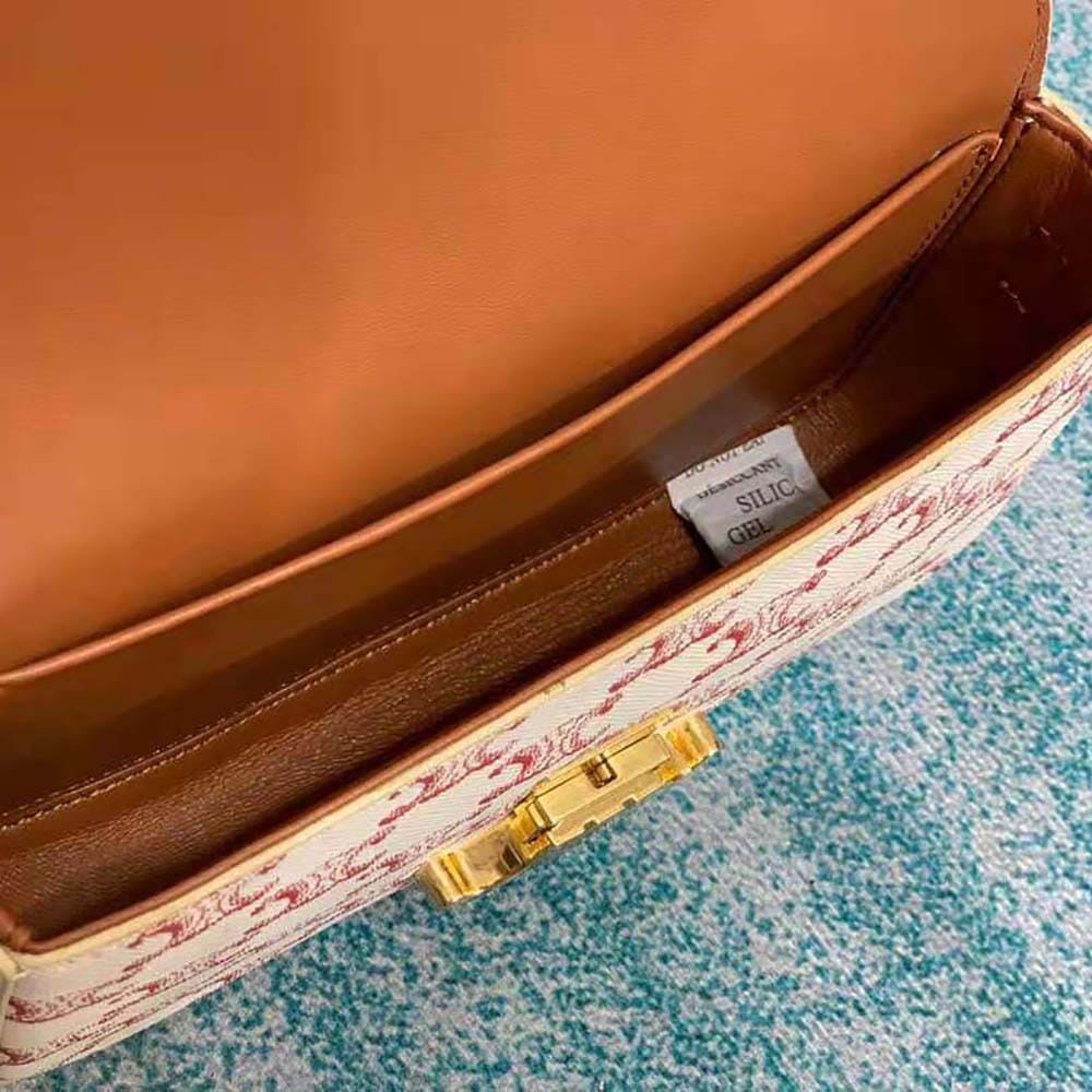 TÚI Celine Women Triomphe Shoulder Bag in Triomphe Canvas and Calfskin