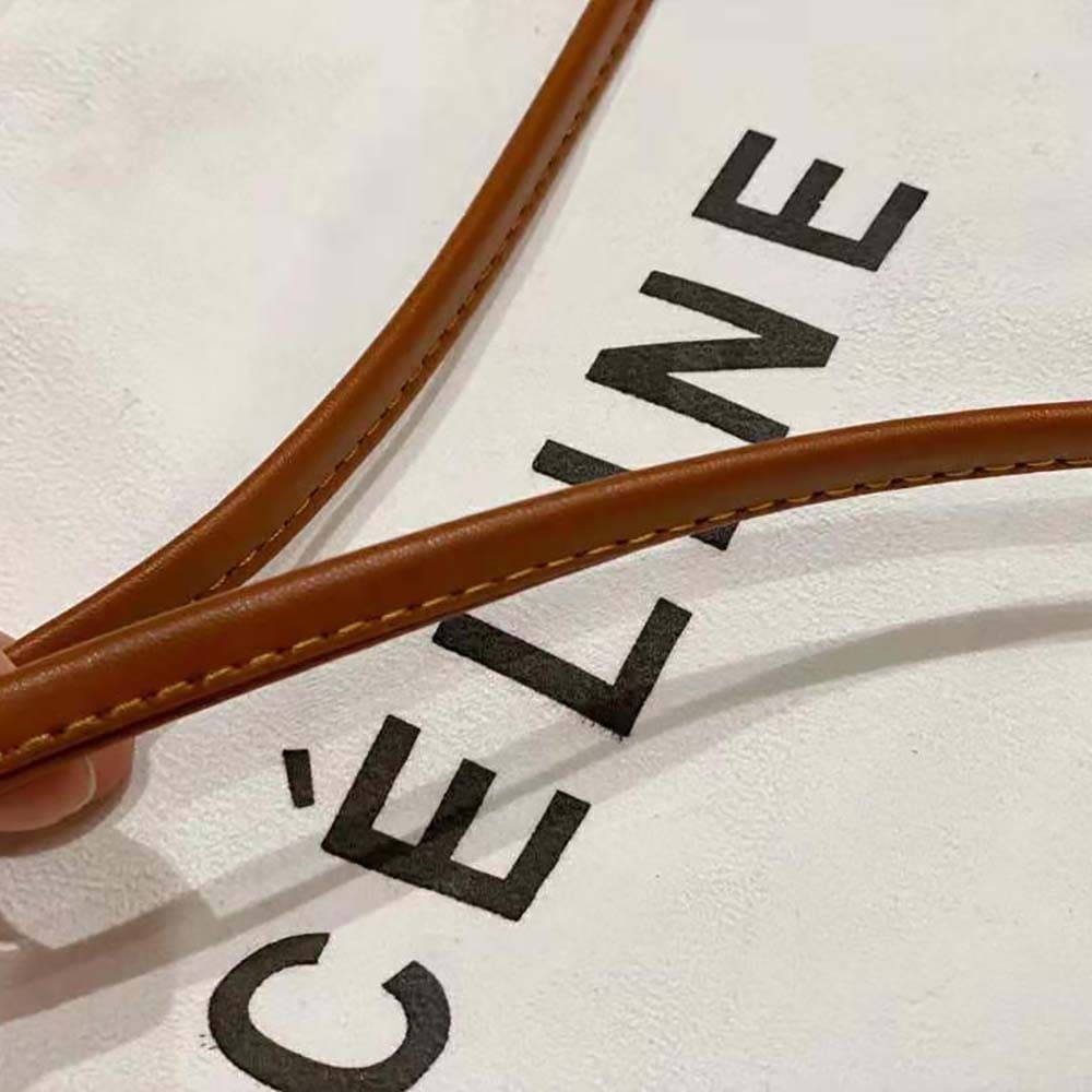 TÚI Celine Women Triangle Bag in Triomphe Canvas-Brown