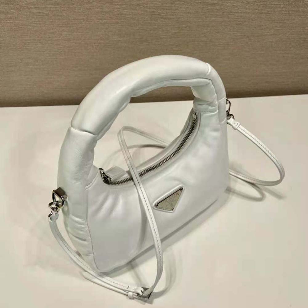 TÚI Prada Soft Padded Nappa Leather Mini-Bag-White