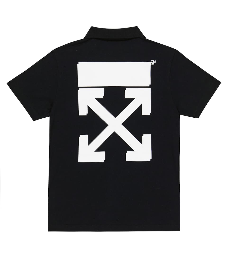 ÁO OFF-WHITE KIDS Printed cotton polo shirt 9 -16 years