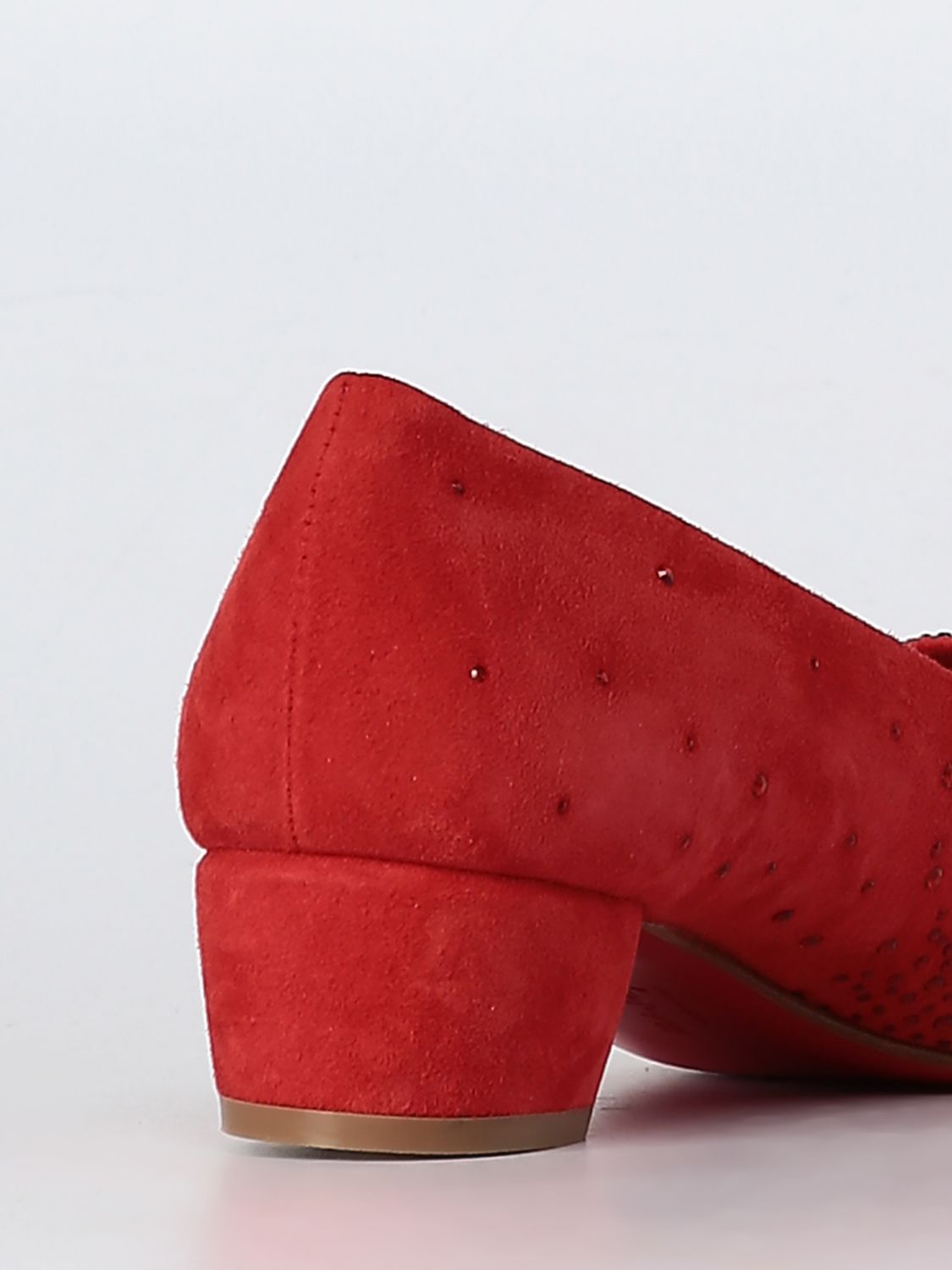 GIÀY SALVATORE FERRAGAMO Red pumps suede shoes