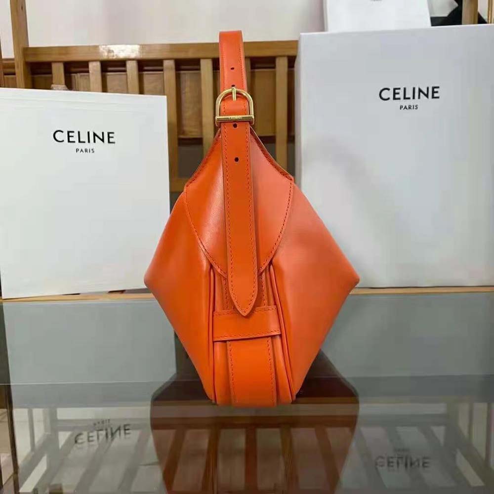 TÚI Celine Women Medium Romy in Supple Calfskin-Orange
