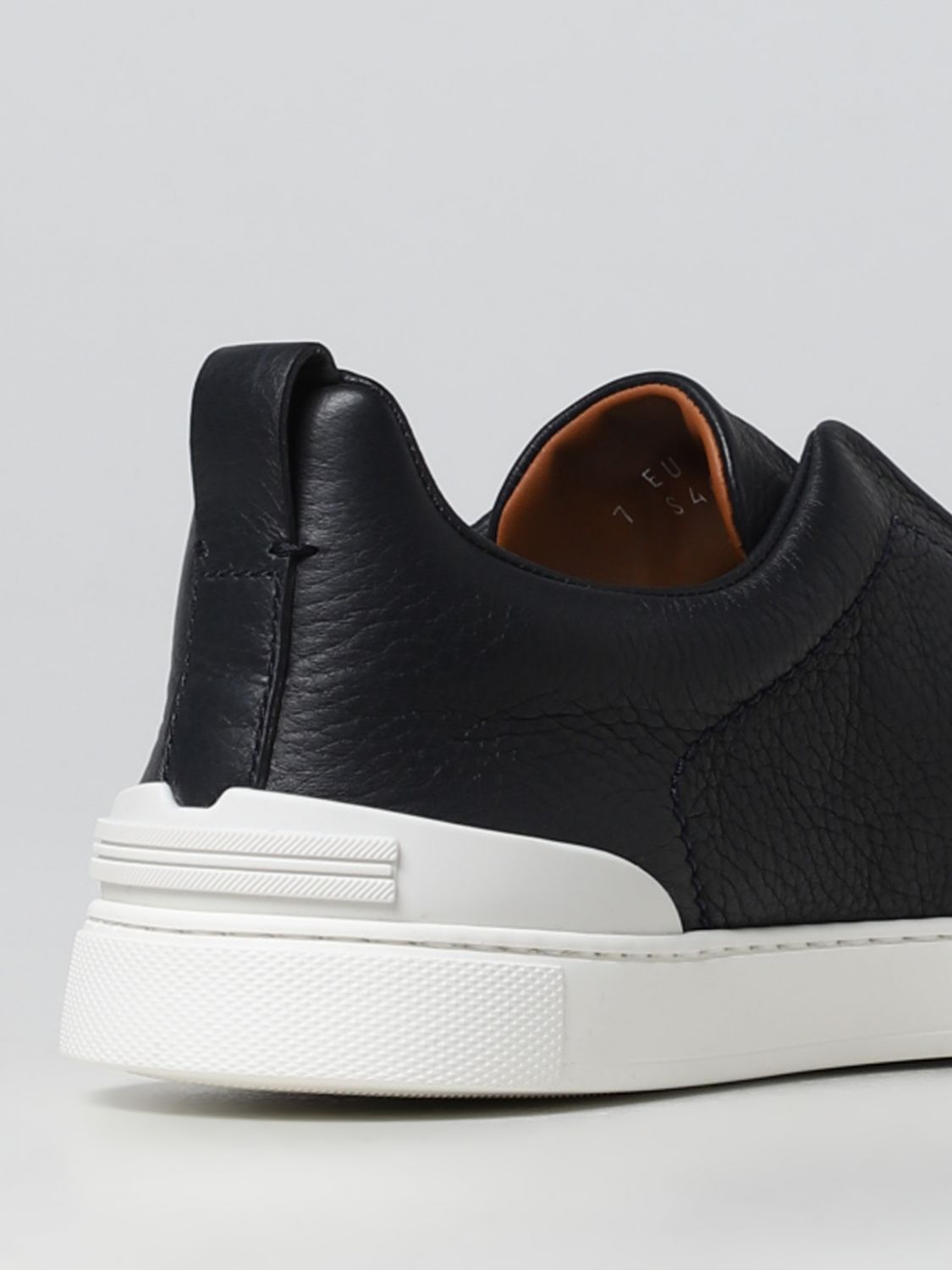 GIÀY ERMENEGILDO ZEGNA Triple Stitch low-top leather and fabric trainers