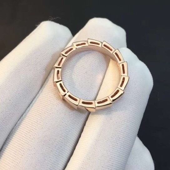 NHẪN BVLGARI SERPENTI WEDDING BAND RING ROSE GOLD 18K