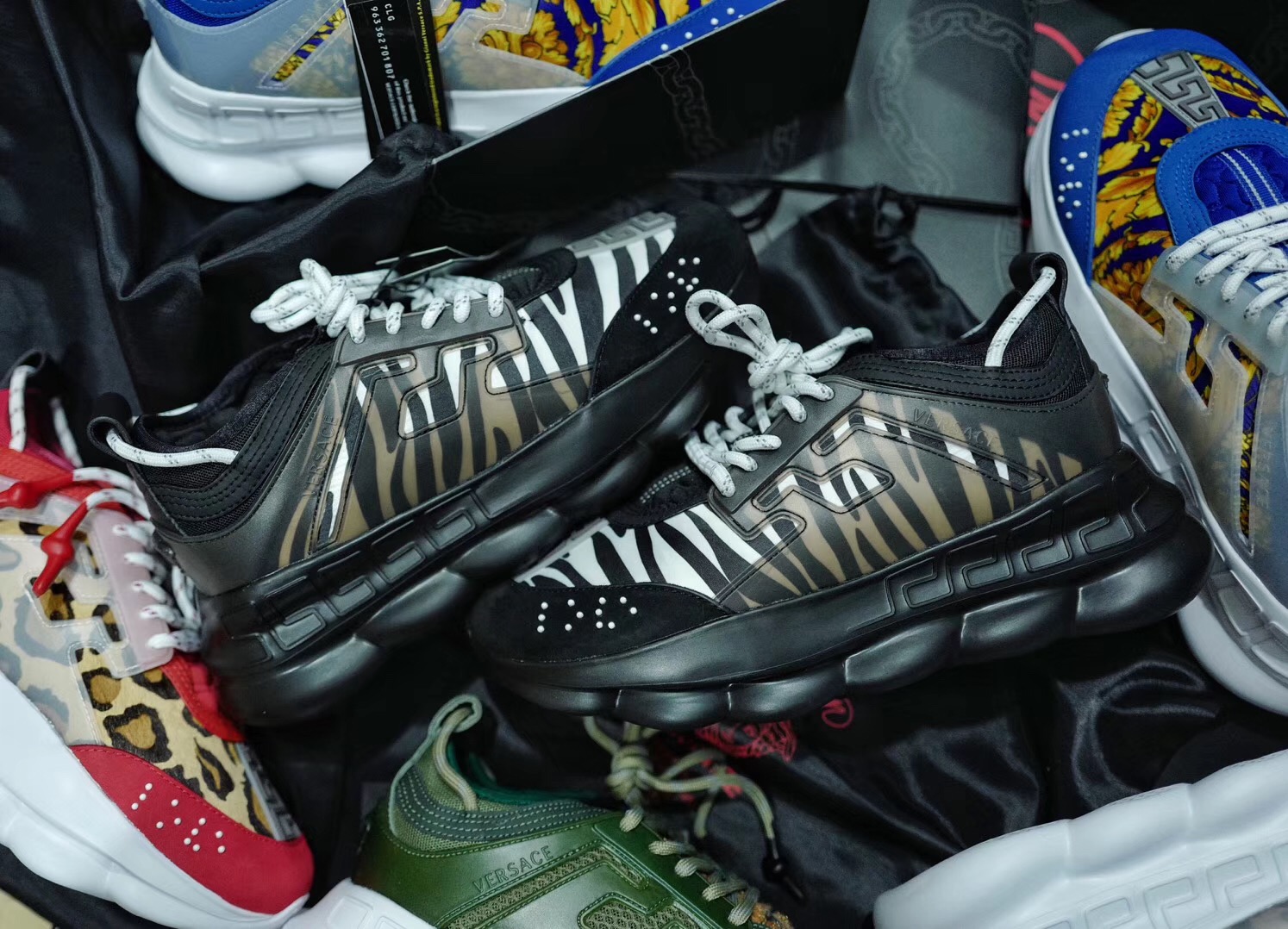 GIÀY Versace Chain Reaction Sneakers