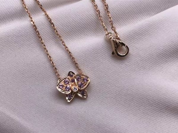 Vòng cổ Cartier Caresse D'orchidees par Cartier vàng hồng 18K