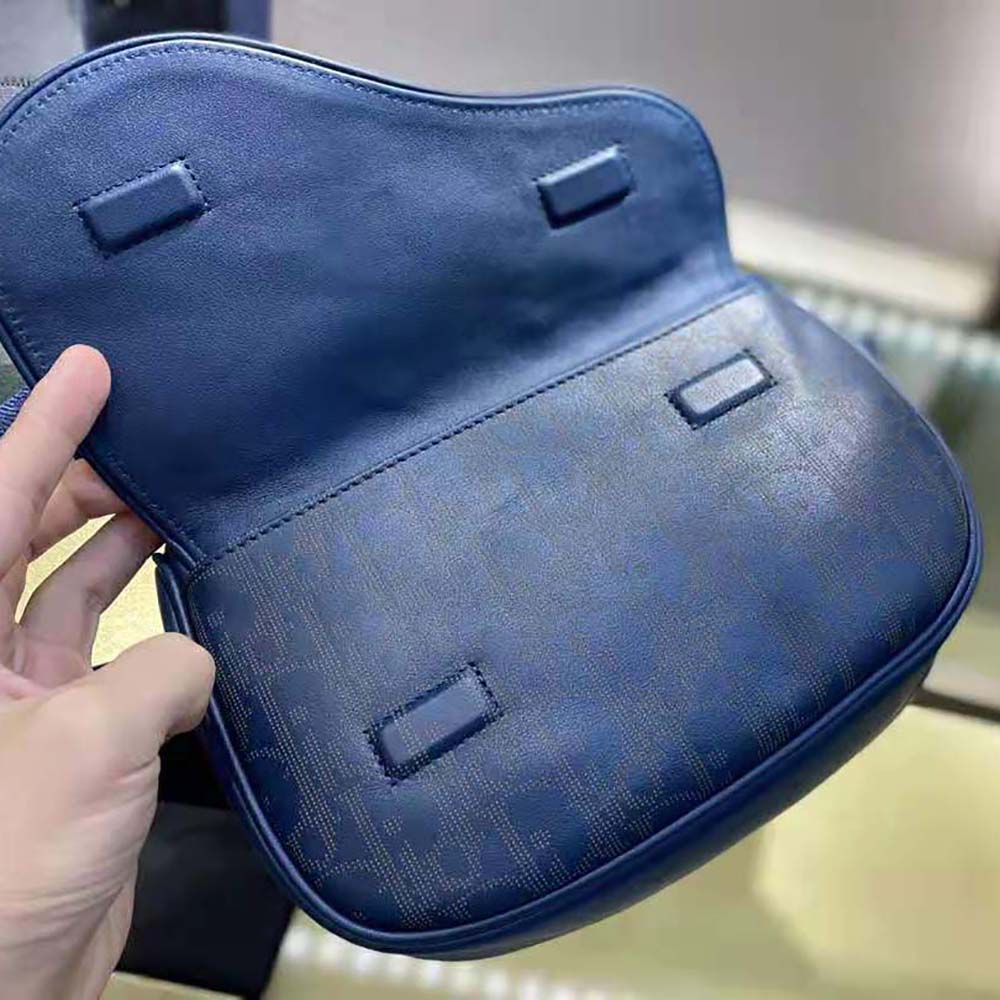 TÚI Dior World Tour Saddle Belt Bag Dior Oblique Galaxy Leather-Navy