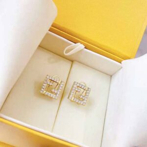 Bông tai Fendi Women FF Earrings Gold-Colored Finish Gold